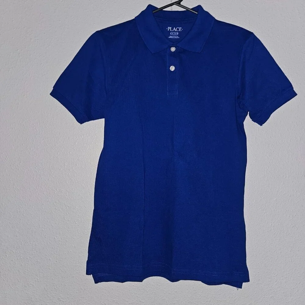 NEW 3 Children's Place TCP Polo Shirt Lot Boys Large 10-12 Red Blue Green LS SS